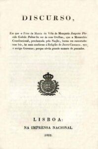 DISCURSO EM QUE O PRIOR DA MATRIZ DA VILA DE MONSARAS