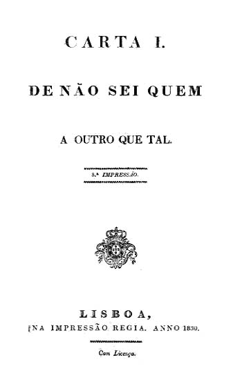 CARTAS DE NAO SEI QUEM A OUTRO QUE TAL