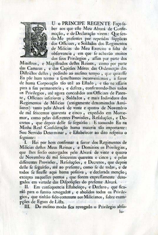 Alvara por que Vossa Alteza Real Ha por bem declarar confirmar roborar e modific