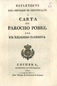 REFLEXOES PARA SERVIREM DE CONTINUAÇAO A CARTA DO PAROCO POBRE POR UM RELIGIOSO PATRIOTA