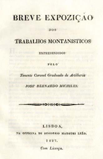 BREVE EXPOSIÇAO DOS TRABALHOS MONTANISTICOS