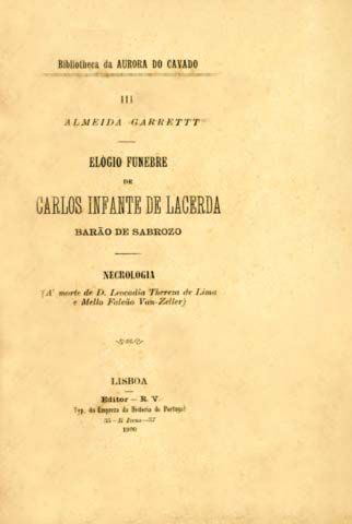 ELOGIO FUNEBRE DE CARLOS INFANTE DE LACERDA BARAO DE SABROZO