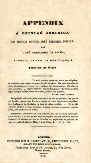 APENDIX A OPINIAO JURIDICA DO SENHOR DOUTOR JOSE FERREIRA BORGES