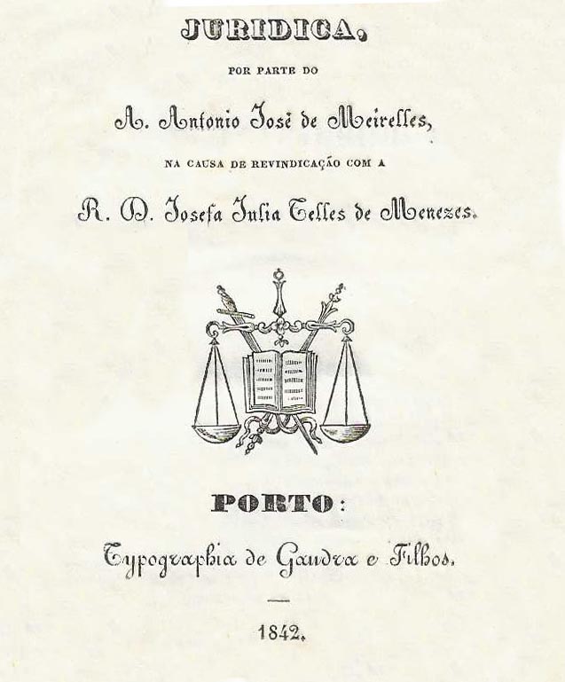 ALEGAÇAO JURIDICA POR PARTE DO A. ANTONIO JOSE DE MEIRELES