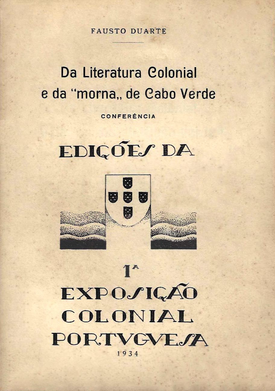 DA LITERATURA COLONIAL E DA MORNA DE CABO VERDE