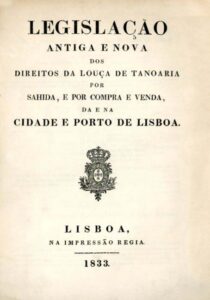LEGISLAÇAO ANTIGA E NOVA DOS DIREITOS DA LOUÇA DE TANOARIA