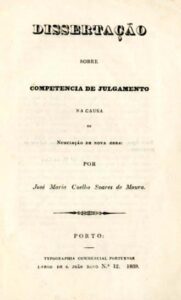 DISSERTAÇAO SOBRE COMPETENCIA DE JULGAMENTO NA CAUSA DE NUNCIAÇAO DE NOVA OBRA