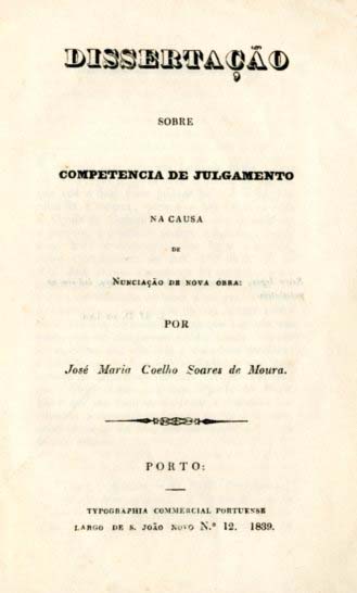 DISSERTAÇAO SOBRE COMPETENCIA DE JULGAMENTO NA CAUSA DE NUNCIAÇAO DE NOVA OBRA