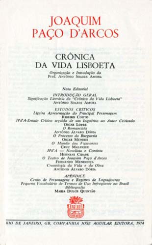 CRONICA DA VIDA LISBOETA