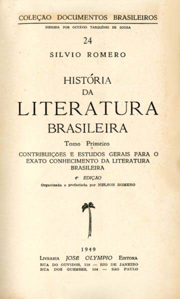 HISTORIA DA LITERATURA BRASILEIRA