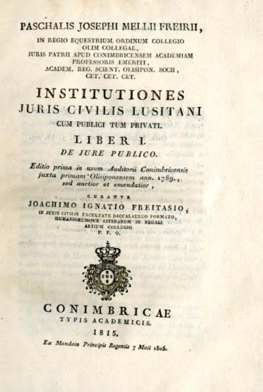 INSTITUTIONES JURIS CIVILIS LUSITANI