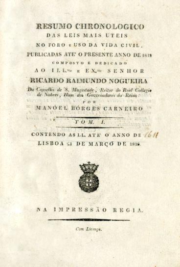 RESUMO CRONOLOGICO DAS LEIS MAIS UTEIS NO FORO E USO DA VIDA CIVIL