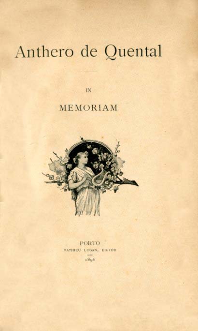 ANTERO DE QUENTAL. IN MEMORIAM