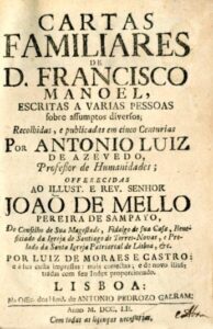 CARTAS FAMILIARES DE DOM FRANCISCO MANUEL
