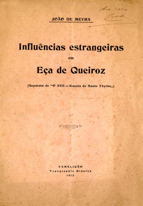 INFLUENCIAS ESTRANGEIRAS EM EÇA DE QUEIROZ