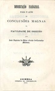 DISSERTAÇAO INAUGURAL PARA O ACTO DE CONCLUSOES MAGNAS NA FACULDADE DE DIREITO