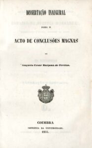 DISSERTAÇAO INAUGURAL PARA O ACTO DE CONCLUSOES MAGNAS