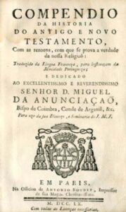 COMPENDIO DA HISTORIA DO ANTIGO E NOVO TESTAMENTO