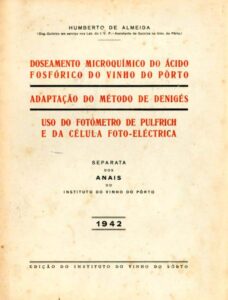 DOSEAMENTO MICROQUIMICO DO ACIDO FOSFORICO DO VINHO DO PORTO