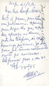 DEZ CARTAS AUTOGRAFAS DIRIGIDAS A SERAFIM FERREIRA