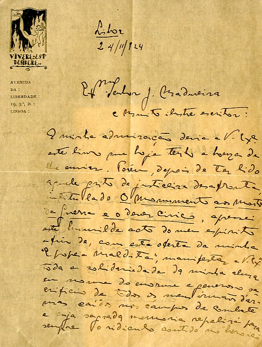 CARTA AUTOGRAFA