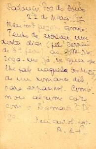 DOIS POSTAIS DIRIGIDOS A CAMPOS MONTEIRO