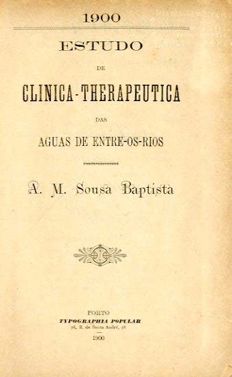 ESTUDO DE CLINICA TERAPEUTICA DAS AGUAS DE ENTRE OS RIOS