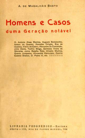 HOMENS E CASOS DUMA GERAÇAO NOTAVEL