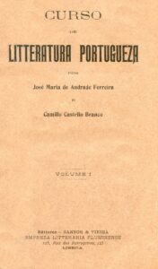 CURSO DE LITERATURA PORTUGUESA