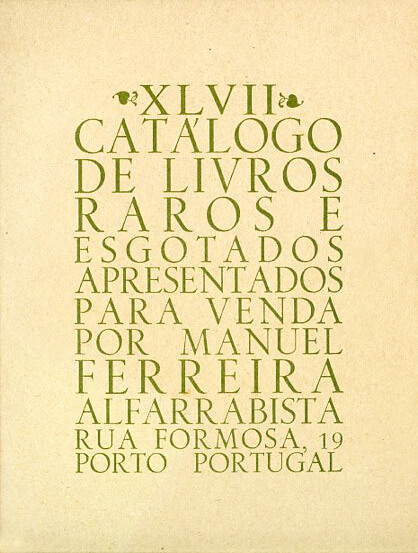 47 º catálogo de livros raros, antigos e/ou esgotados