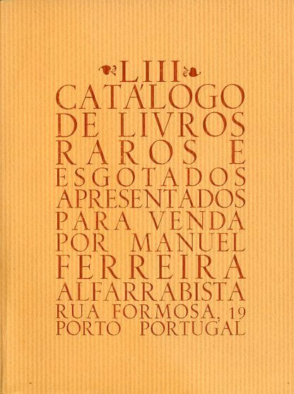 53 º catálogo de livros raros, antigos e/ou esgotados
