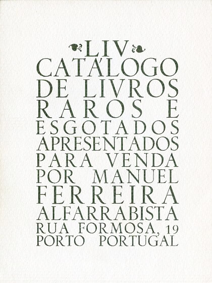 54 º catálogo de livros raros, antigos e/ou esgotados