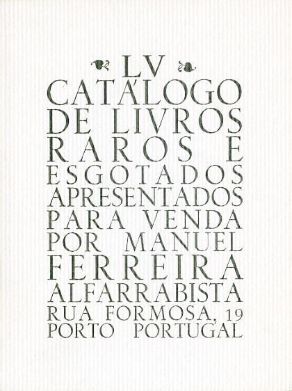 55 º catálogo de livros raros, antigos e/ou esgotados