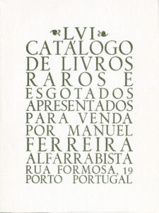 56 º catálogo de livros raros, antigos e/ou esgotados