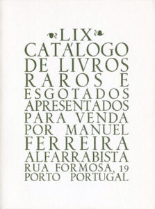59 º catálogo de livros raros, antigos e/ou esgotados