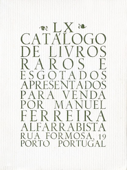 60 º catálogo de livros raros, antigos e/ou esgotados