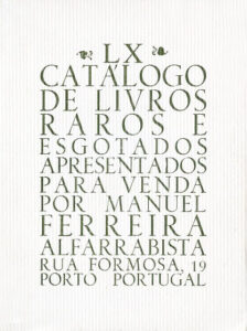 61 º catálogo de livros raros, antigos e/ou esgotados