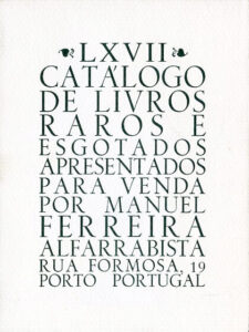 67 º catálogo de livros raros, antigos e/ou esgotados