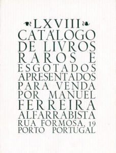 68 º catálogo de livros raros, antigos e/ou esgotados