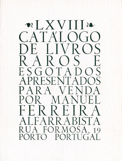68 º catálogo de livros raros, antigos e/ou esgotados