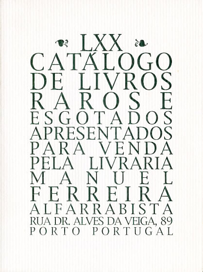 70 º catálogo de livros raros, antigos e/ou esgotados