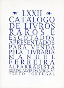 72 º catálogo de livros raros, antigos e/ou esgotados