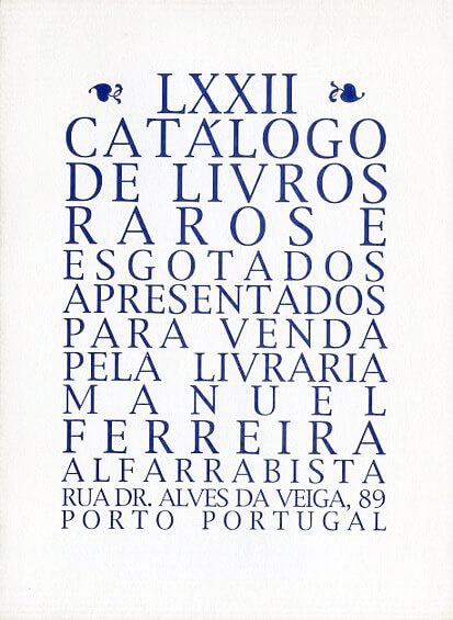 72 º catálogo de livros raros, antigos e/ou esgotados
