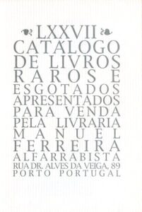 77 º catálogo de livros raros, antigos e/ou esgotados
