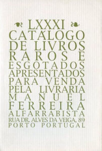 81 º catálogo de livros raros, antigos e/ou esgotados