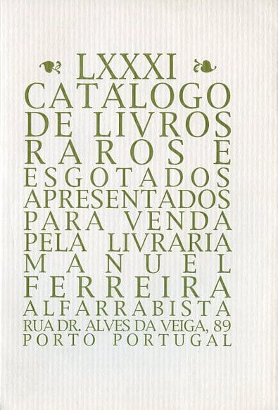 81 º catálogo de livros raros, antigos e/ou esgotados