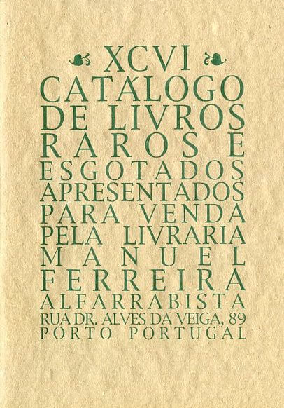 96 º catálogo de livros raros, antigos e/ou esgotados