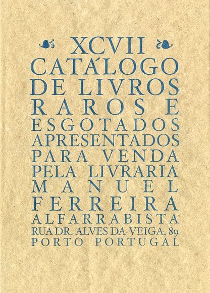 97 º catálogo de livros raros, antigos e/ou esgotados