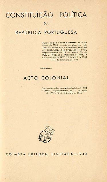 CONSTITUIÇAO POLITICA DA REPUBLICA PORTUGUESA