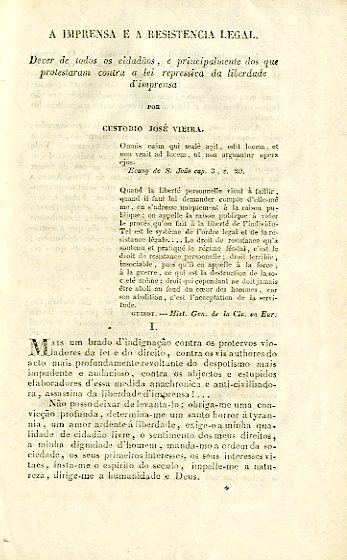 IMPRENSA E A RESISTENCIA LEGAL